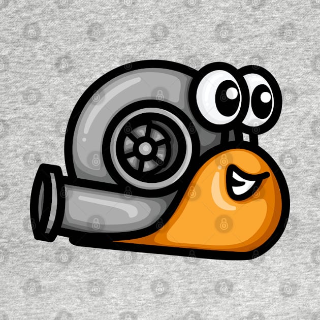 Turbo Snail Version 1 - Orange by hoddynoddy